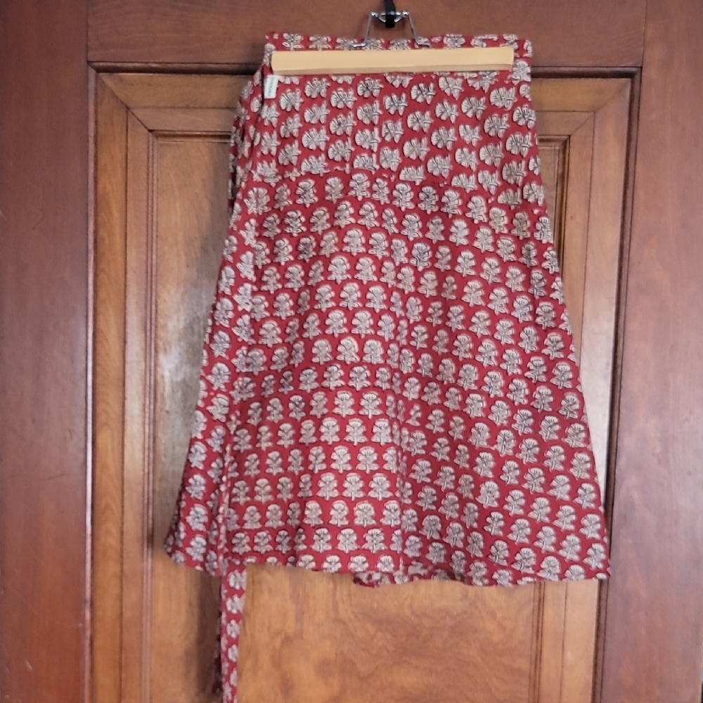Banjaara Wrap Skirt in Ruby